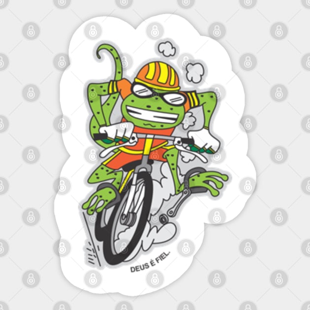 BICYCLE LIZARD Sticker by irvtolles